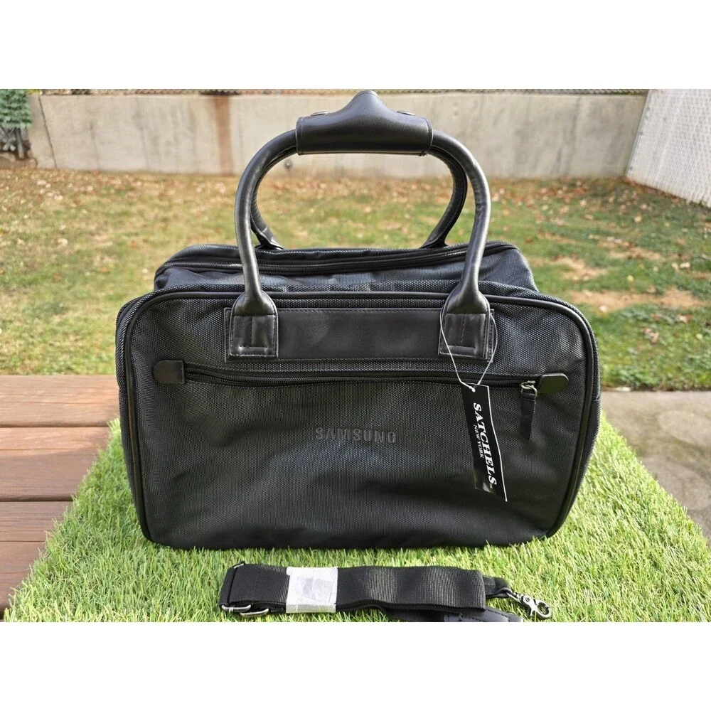 Satchels New York NWT Black SAMSUNG Professional Briefcase Bag w/ Shoulder Strap